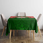 Personalized South Sydney Rabbitohs Tablecloth Polynesian Tribal Pattern Style