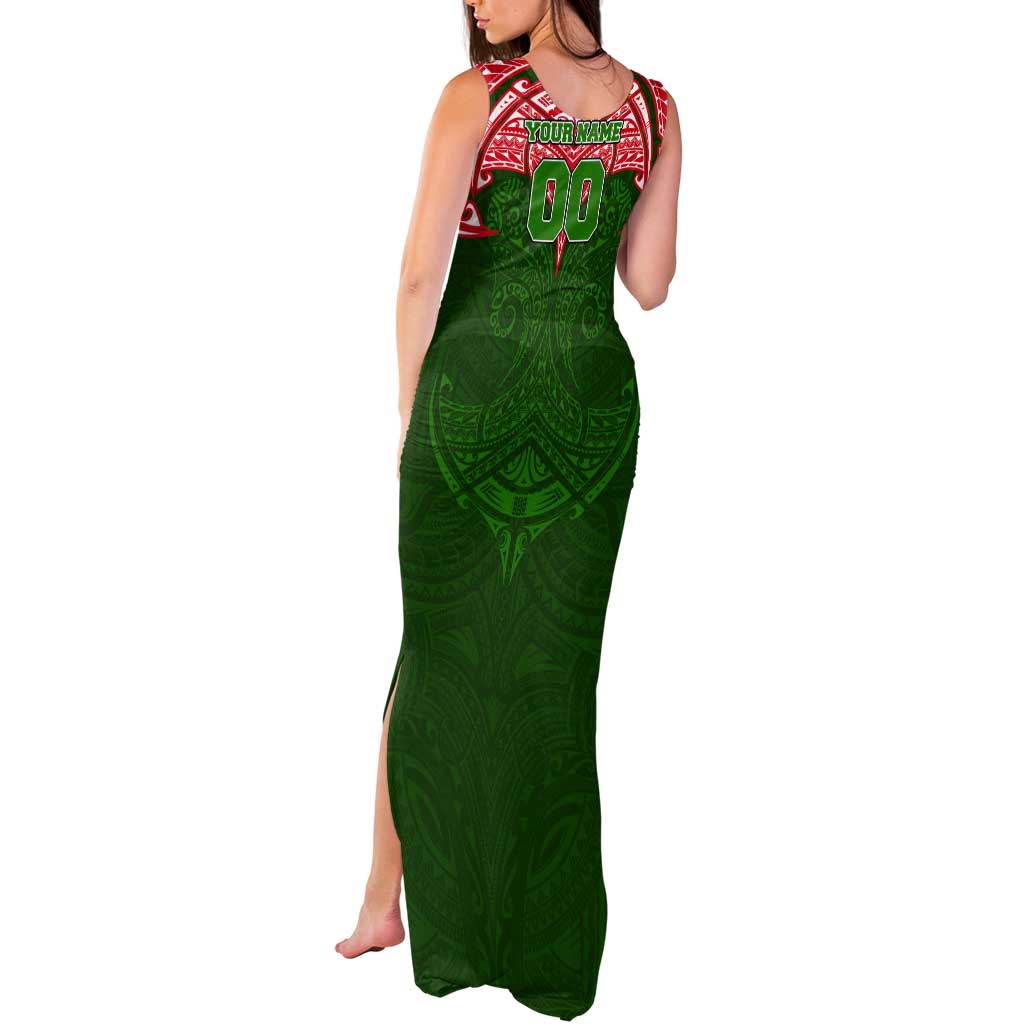 Personalized South Sydney Rabbitohs Tank Maxi Dress Polynesian Tribal Pattern Style