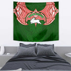 Personalized South Sydney Rabbitohs Tapestry Polynesian Tribal Pattern Style