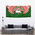 Personalized South Sydney Rabbitohs Tapestry Polynesian Tribal Pattern Style