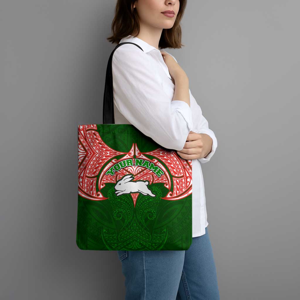 Personalized South Sydney Rabbitohs Tote Bag Polynesian Tribal Pattern Style