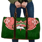 Personalized South Sydney Rabbitohs Travel Bag Polynesian Tribal Pattern Style