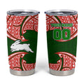 Personalized South Sydney Rabbitohs Tumbler Cup Polynesian Tribal Pattern Style