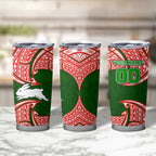 Personalized South Sydney Rabbitohs Tumbler Cup Polynesian Tribal Pattern Style