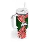 Personalized South Sydney Rabbitohs Tumbler With Handle Polynesian Tribal Pattern Style