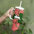 Personalized South Sydney Rabbitohs Tumbler With Handle Polynesian Tribal Pattern Style
