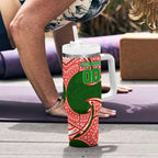 Personalized South Sydney Rabbitohs Tumbler With Handle Polynesian Tribal Pattern Style