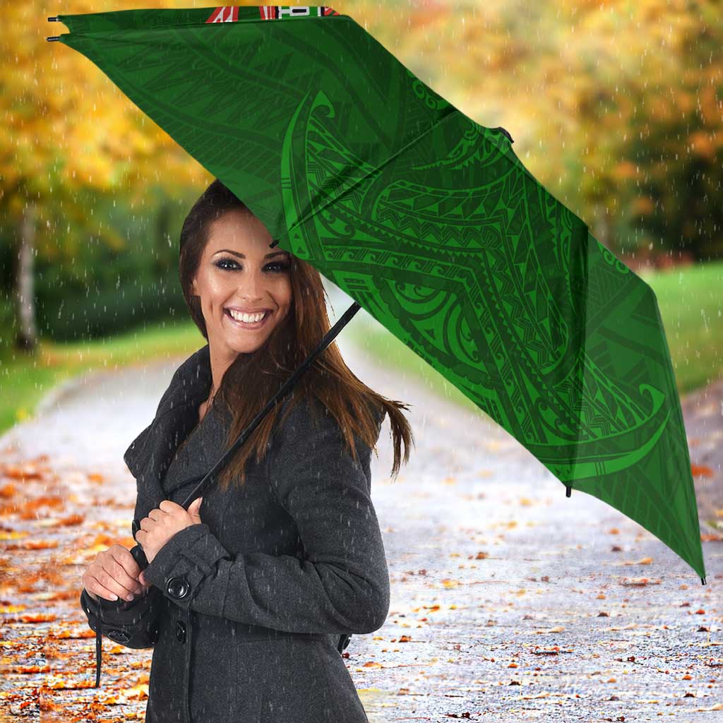 Personalized South Sydney Rabbitohs Umbrella Polynesian Tribal Pattern Style