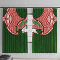Personalized South Sydney Rabbitohs Window Curtain Polynesian Tribal Pattern Style