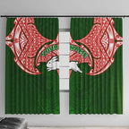 Personalized South Sydney Rabbitohs Window Curtain Polynesian Tribal Pattern Style