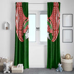 Personalized South Sydney Rabbitohs Window Curtain Polynesian Tribal Pattern Style