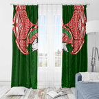 Personalized South Sydney Rabbitohs Window Curtain Polynesian Tribal Pattern Style