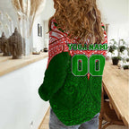 Personalized South Sydney Rabbitohs Women Casual Shirt Polynesian Tribal Pattern Style