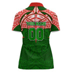 Personalized South Sydney Rabbitohs Women Polo Shirt Polynesian Tribal Pattern Style