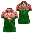 Personalized South Sydney Rabbitohs Women Polo Shirt Polynesian Tribal Pattern Style