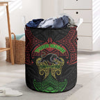 Personalized Penrith Panthers Laundry Basket Polynesian Tribal Pattern Style
