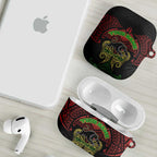 Personalized Penrith Panthers AirPods Case Polynesian Tribal Pattern Style