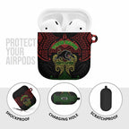 Personalized Penrith Panthers AirPods Case Polynesian Tribal Pattern Style