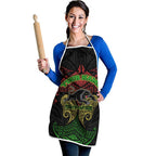 Personalized Penrith Panthers Apron Polynesian Tribal Pattern Style