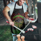 Personalized Penrith Panthers Apron Polynesian Tribal Pattern Style