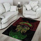 Personalized Penrith Panthers Area Rug Polynesian Tribal Pattern Style