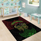 Personalized Penrith Panthers Area Rug Polynesian Tribal Pattern Style