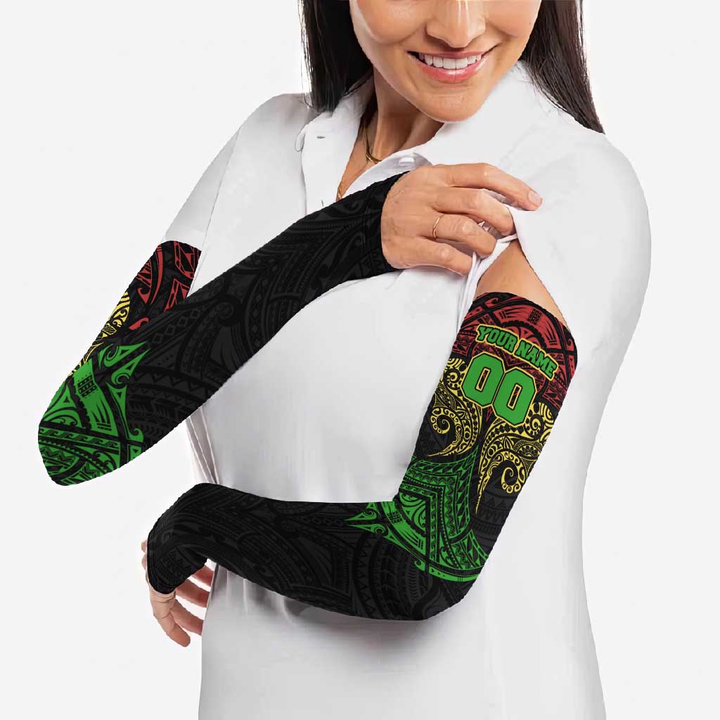 Personalized Penrith Panthers Arm Sleeves Polynesian Tribal Pattern Style