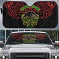 Personalized Penrith Panthers Auto Sun Shade Polynesian Tribal Pattern Style