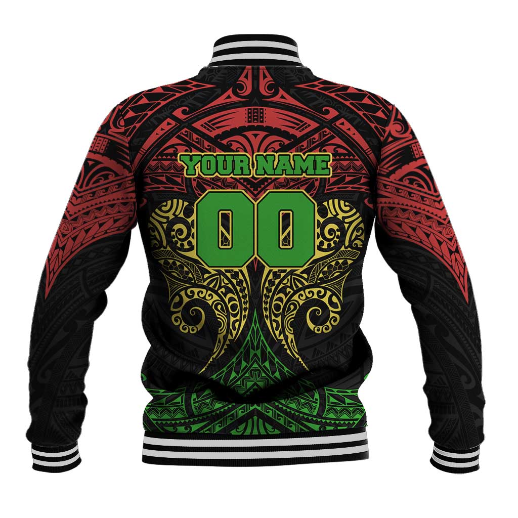 Personalized Penrith Panthers Baseball Jacket Polynesian Tribal Pattern Style