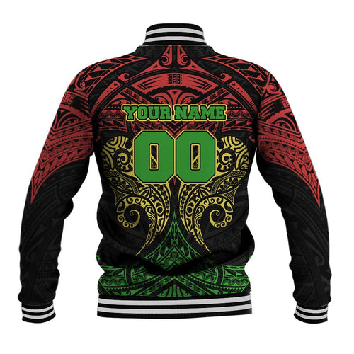 Personalized Penrith Panthers Baseball Jacket Polynesian Tribal Pattern Style