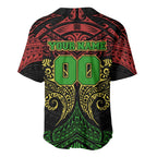 Personalized Penrith Panthers Baseball Jersey Polynesian Tribal Pattern Style
