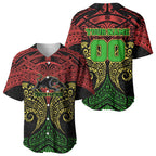 Personalized Penrith Panthers Baseball Jersey Polynesian Tribal Pattern Style