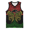 Personalized Penrith Panthers Basketball Jersey Polynesian Tribal Pattern Style