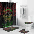 Personalized Penrith Panthers Bathroom Set Polynesian Tribal Pattern Style