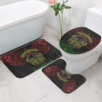 Personalized Penrith Panthers Bathroom Set Polynesian Tribal Pattern Style