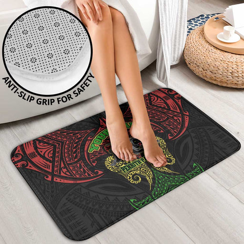 Personalized Penrith Panthers Bathroom Set Polynesian Tribal Pattern Style