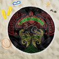 Personalized Penrith Panthers Beach Blanket Polynesian Tribal Pattern Style