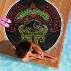 Personalized Penrith Panthers Beach Blanket Polynesian Tribal Pattern Style