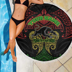 Personalized Penrith Panthers Beach Blanket Polynesian Tribal Pattern Style