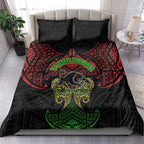 Personalized Penrith Panthers Bedding Set Polynesian Tribal Pattern Style