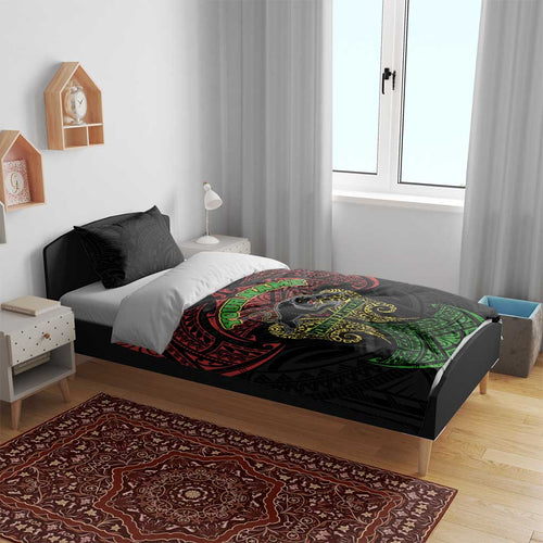Personalized Penrith Panthers Bedding Set Polynesian Tribal Pattern Style