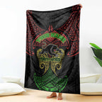 Personalized Penrith Panthers Blanket Polynesian Tribal Pattern Style