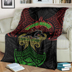 Personalized Penrith Panthers Blanket Polynesian Tribal Pattern Style