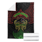 Personalized Penrith Panthers Blanket Polynesian Tribal Pattern Style