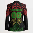 Personalized Penrith Panthers Blazer Polynesian Tribal Pattern Style