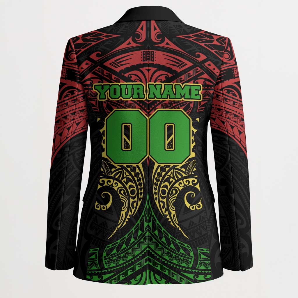 Personalized Penrith Panthers Blazer Polynesian Tribal Pattern Style