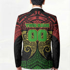 Personalized Penrith Panthers Blazer Polynesian Tribal Pattern Style