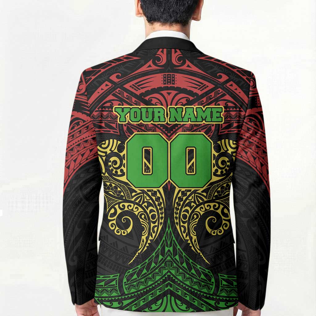Personalized Penrith Panthers Blazer Polynesian Tribal Pattern Style