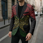 Personalized Penrith Panthers Blazer Polynesian Tribal Pattern Style