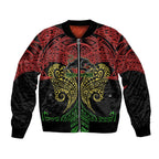 Personalized Penrith Panthers Bomber Jacket Polynesian Tribal Pattern Style